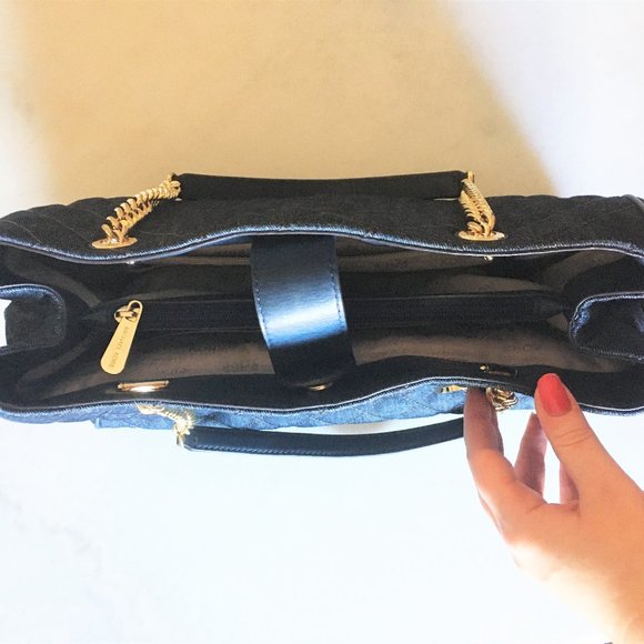 Michael Kors Susannah large tote dark denim purse - Picture 6 of 13